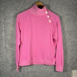 J. Crew Womens Cotton Candy Barbiecore Button Extra Soft Sweater Size Small